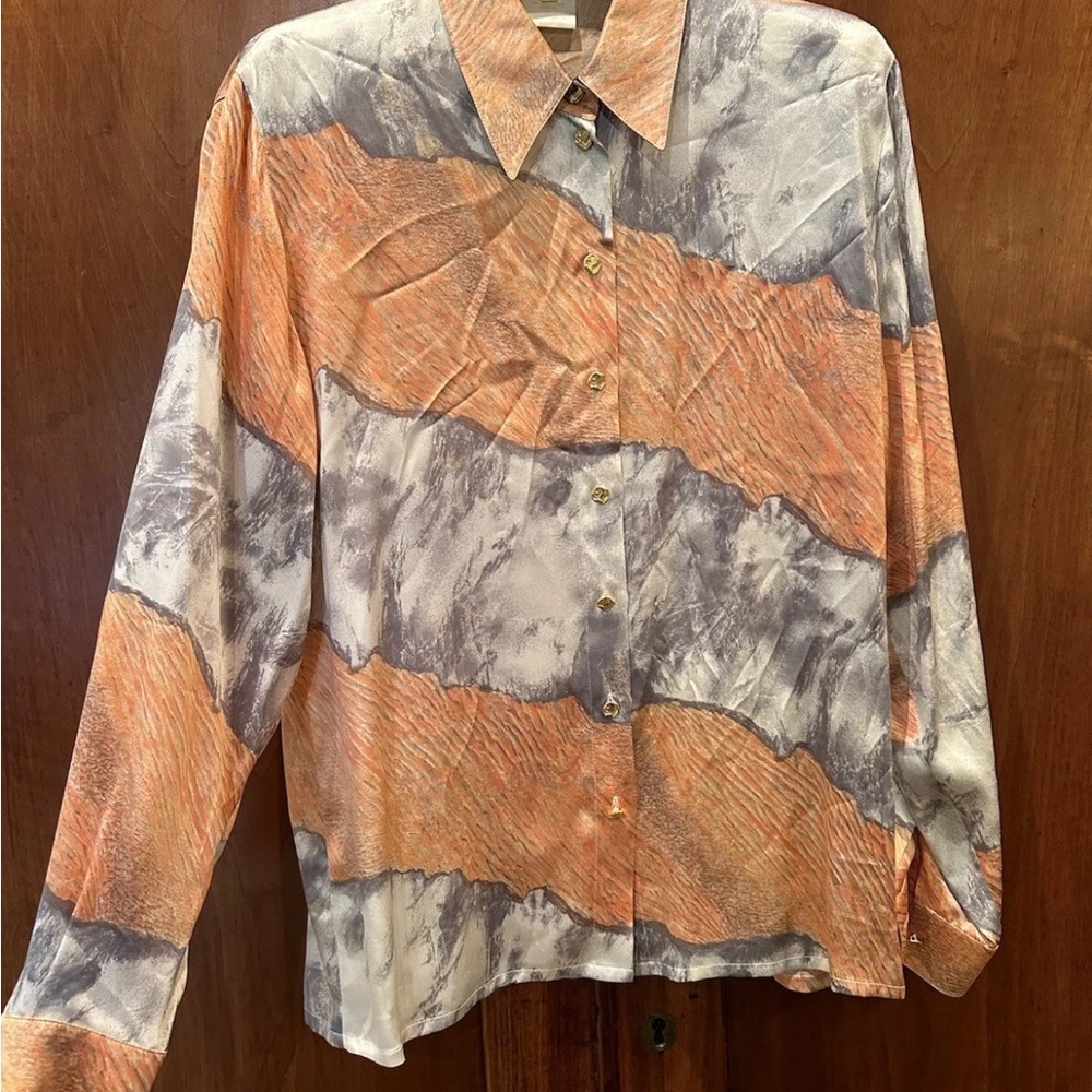 Escada Multicolor Abstract Blouse